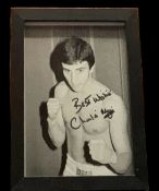 Charlie Magri signed black and white photo. Framed to approx size 8x6inch. Good condition Est.