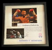 Kell Brook signed 14x13 inch overall framed and mounted colour photo. Good condition Est.