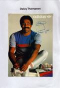 Daley Thompson signed 8x6inch colour photo. Good condition Est.