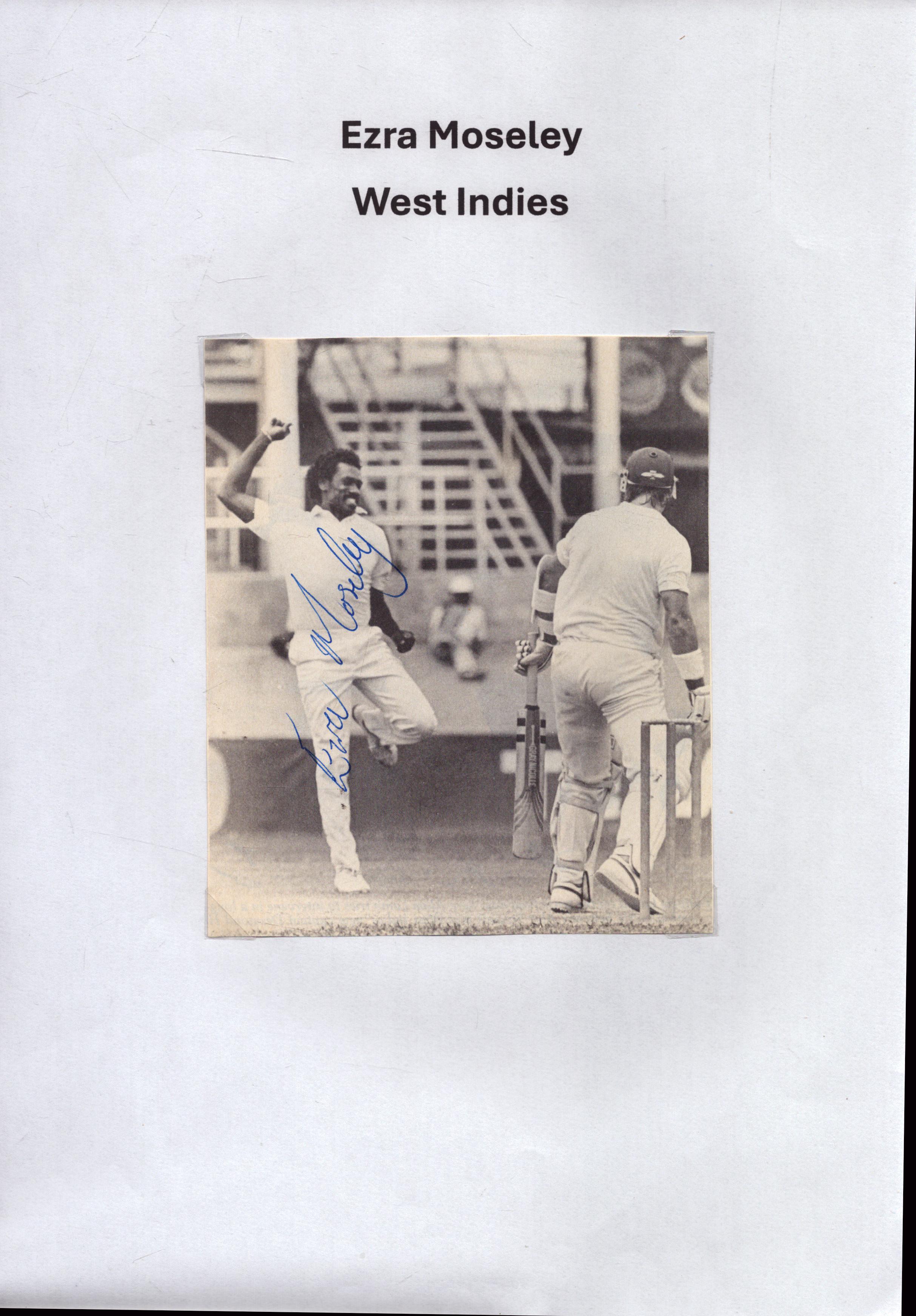 Ezra Moseley signed 5x5inch black and white magazine photo. Good condition Est.
