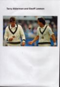 Terry Alderman and Geoff Lawson signed 7x4inch colour photo. Good condition Est.