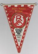 Football Vintage Rot-Weiss ESSEN German Champion 1955 German Cup Winner 1953 small pennant. Rot-