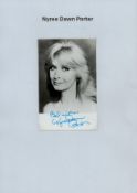 Nyree Dawn Porter signed 6x4inch black and white photo. TV/Film, Entertainment autograph. Good