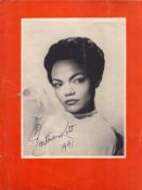 Eartha Kitt signed 1991 Pamphlet programme 11x8. 5 inch. TV/Film, Entertainment autograph. Good