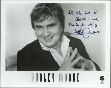 Dudley Moore signed 10x8 inch black and white promo photo. Good condition. All autographs come. TV/