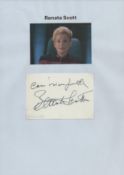 Renata Scott signed 6x4inch white card. TV/Film, Entertainment autograph. Good condition Est.