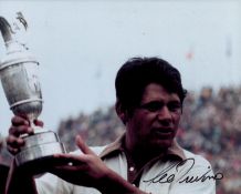 Lee Trevino signed 10x8 inch colour photo. Good condition Est.