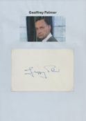 Geoffrey Palmer signed 6x4inch white card. TV/Film, Entertainment autograph. Good condition Est.