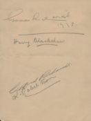 Gordon Richards and Harry Blackshaw signed album page. TV/Film, Entertainment autograph. Good