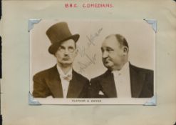 Clapham and Dwyer signed 6x4inch black and white photo. TV/Film, Entertainment autograph. Good