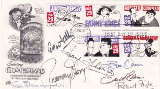 USA Saluting Comedians Signed 7, Camp, Owen, Elam, Sellis, Thornton, Alexander, Fyfe. 29 Aug 1991