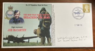 WW2 617 Sqn Dambuster G Johnny Johnson DFM signed 2008 Joe McCarthy comm. Cover, Scarce number 3