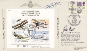 Rare JSF12 Reflown 75th Anniv of Formation No. 32. Sqn Signed former Prime Minister John Major and