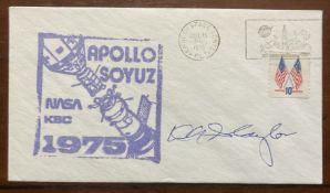 NASA Astronaut Deke Slayton WW11 B25 Pilot signed Apollo Soyuz Cover 1975 KSC pm. 15 Jul 1975