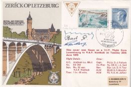 ES 6c Return to Luxembourg Signed 3 Resistance helpers RAF Escaping Society cover. Personally Signed
