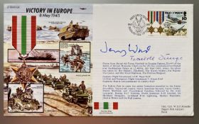 Traudl Junge Hitlers secretary signed 50th ann Victory in Europe RAF WW2 cover. Good condition.