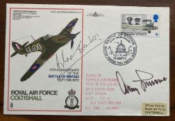 WW2 Luftwaffe Gen Adolf Galland KC and Battle of Britain ace Colditz POW Sir Douglas Bader DSO DFC