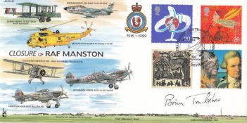 Concorde Test Pilot Brian Trubshaw signed scarce JS(CC)60g Closure of RAF Manston official