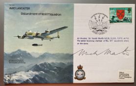 WW2 Dambuster Harold Mick Martin signed RAF Avro Lancaster cover. Good condition. All autographs