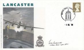 WW2 Dambuster cover RAF Lancaster 617 Sqn Attacking the Mohne Dam. Signed Les Munro Dambuster Pilot.