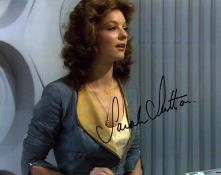 Sarah Sutton signed 10x8 inch DR WHO colour photo pictured in her role as Nyssa. Good condition