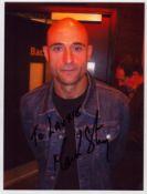 Mark Strong signed 6x4 inch colour photo. Dedicated. Good condition. All autographs come with a