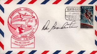 Astronaut Daniel Brandenstein signed Space Shuttle Discovery DSS-66 Station c/Orense 4, 28020-Madrid