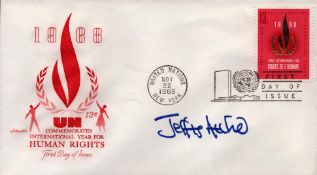Jeffrey Archer signed 1968 UN commemorates International Year for Human Rights First Day of Issue PM