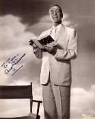Alec Guinness signed 10x8 inch black and white vintage photo. Dedicated. Good condition. All