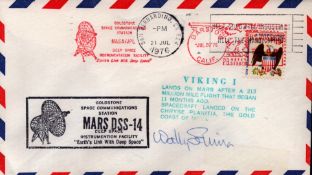 Astronaut Wally Schirra signed Goldstone Communications Station MARS DSS-14 Deep Space Instrumention