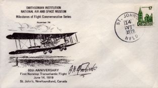 General Jimmy Doolittle signed 60th Anniversary First Nonstop Transatlantic Flight June 14 , 1919