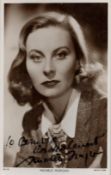 Michele Morgan signed vintage 6x4 inch black and white photo dedicated. Good condition. All