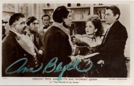 Ann Blyth signed 6x4 inch 