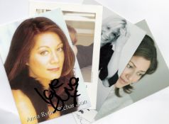 TV Presenters collection 4 signed photos includes Kirsten O'Brien, Mishal Husain, Anna Ryder