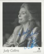 Judy Collins signed 10x8 inch black and white promo photo dedicated.