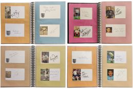 England Internationals collection superb collection white cards contained in two albums over 230