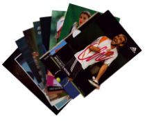 Tennis collection 10 assorted signed promo photos include names such as Philipp Kohlschreiber,