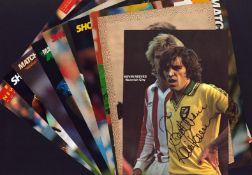 Footballers Collection of 10 signed 9 x Magazine cut out page plus 1 x Poster signatures such as