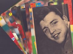 Footballers Collection of 9 signed Magazine cut out page signatures such as Ernie Hunt. Luc Nijholt.