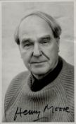 Henry Moore signed 6x4 inch black and white photo. Good condition. All autographs come with a