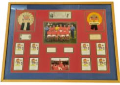 England 1966 World Cup winners mounted and framed presentation. Includes signatures of all 11