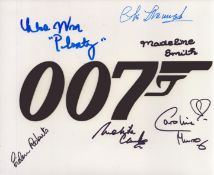 James Bond Girls multi signed 10x8 inch photo 6 fantastic signatures includes Lana Wood, Madeline