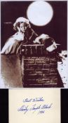 Shirley Temple Black signed white card dated 1996 with vintage 10x8 vintage black and white photo.