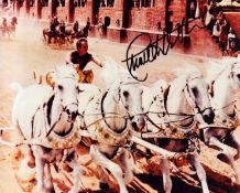 Charlton Heston signed 10x8 inch Ben Hur colour photo. Good condition. All autographs come with a