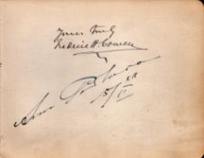 Anna Pavlova and Frederic Cowen signed 7x5 inch album page. Good condition. All autographs come with