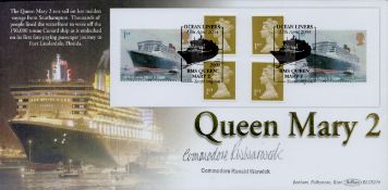 Commodore Ronald Warwick signed FDC, date stamped 2004. Good condition Est.