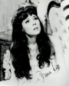 Diana Rigg signed 10x8 inch appx black and white photo. Good condition Est.