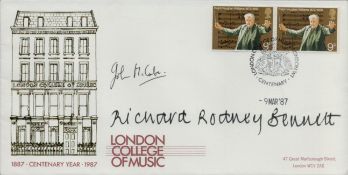 Richard Rodney Bennett signed FDC, date stamped 1987. Good condition Est.