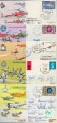 Signed RAF FDC collection, Team Leader Jac Thuring, LT. COL. A. vd Mortel, Corporal B. S.