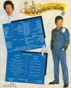 Cinderella signed souvenir brochure includes signatures of Jim Davidson, Mia Carla, Diane Lee and